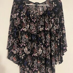 NAIF Women's Black Floral Blouse